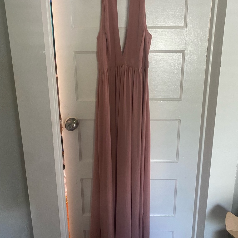 Forever 21 Mauve Backless Maxi Dress